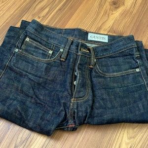 Gustin Japan Black 29 w. Japanese Selvedge Denim. Made in USA.